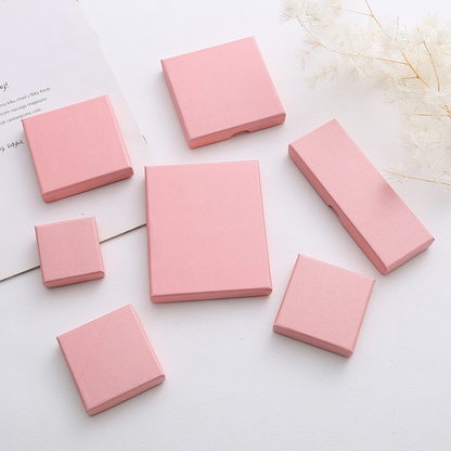 Slim Linen-Texture Lid-and-Base Jewelry Boxes 展示图 1