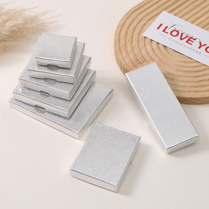 Slim Linen-Texture Lid-and-Base Jewelry Boxes 展示图 2