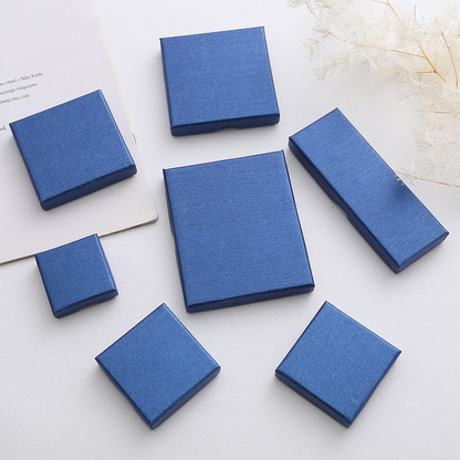 Slim Linen-Texture Lid-and-Base Jewelry Boxes 展示图 4