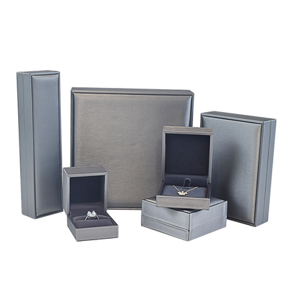 Brushed PU Leather Luxury Flip-Top Jewelry Box detail 2