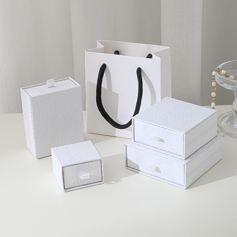 Textured Specialty Paper Drawer Jewelry Boxes 展示图 7
