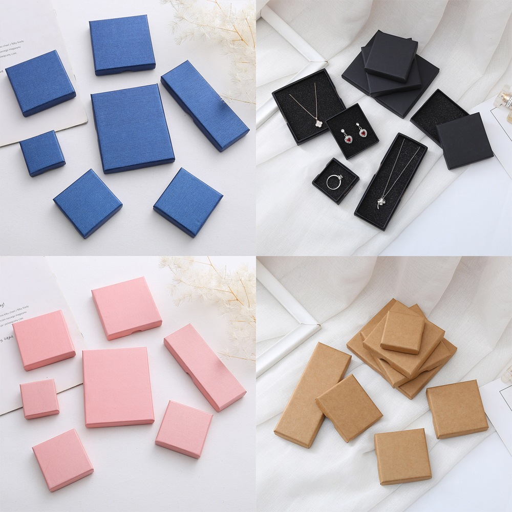 Slim Linen-Texture Lid-and-Base Jewelry Boxes 展示图 8